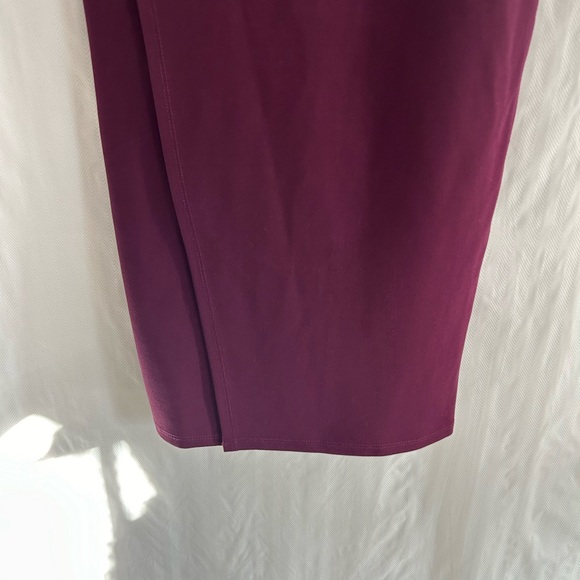 Lulus Have You Heard Plum Purple Surplice Midi Body Con Dress Size Small - Picture 5 of 12